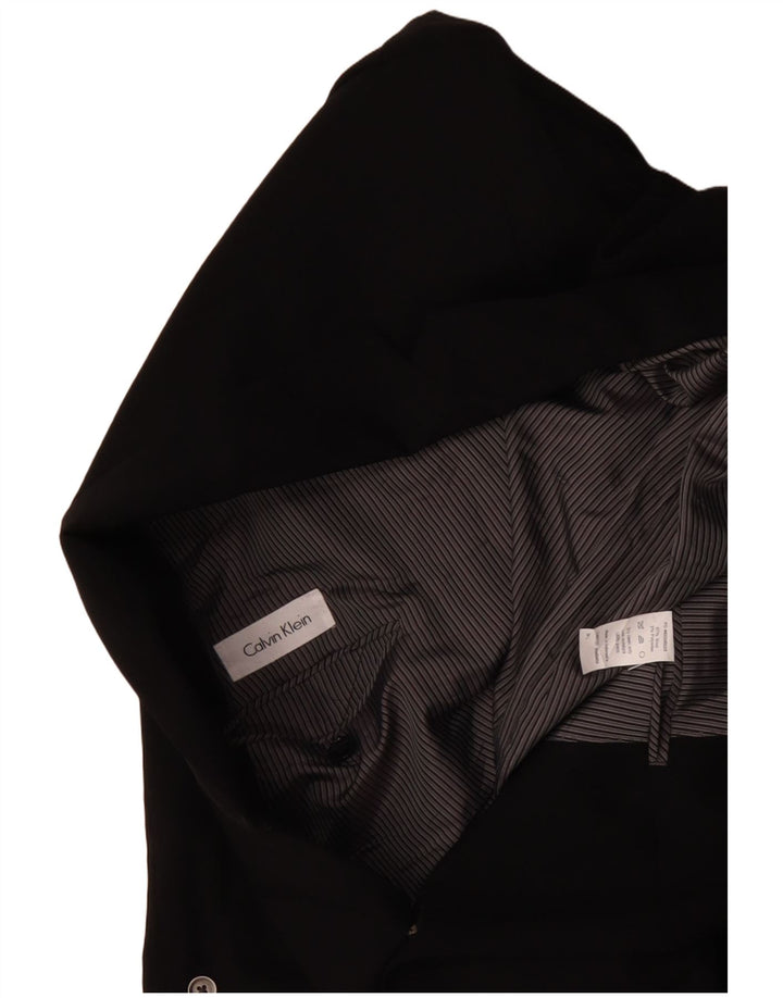 CALVIN KLEIN Chaqueta tipo blazer de 2 botones para hombre IT 54 2XL Lana negra
