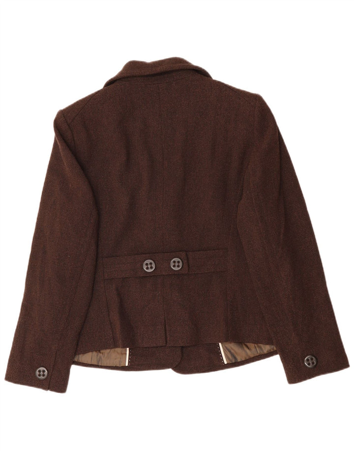 Marks & Spencer Chaqueta Blazer para Mujer UK 46 Grande Poliéster Marrón