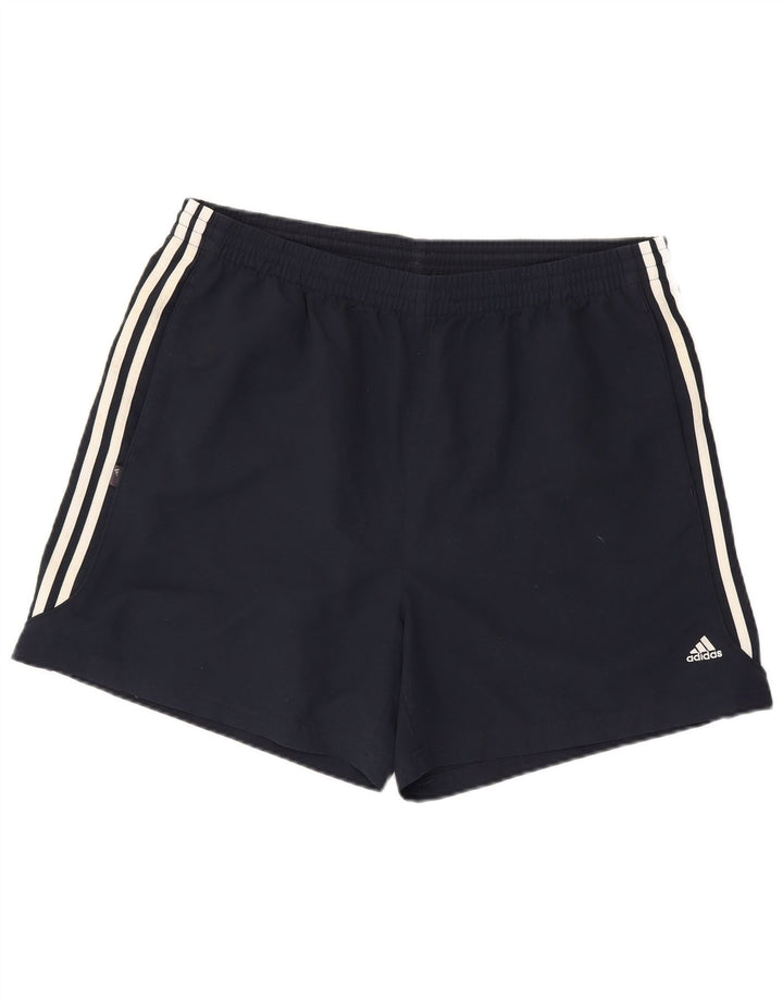 Adidas Pantalones cortos deportivos para hombre 2XL Azul marino Poliéster