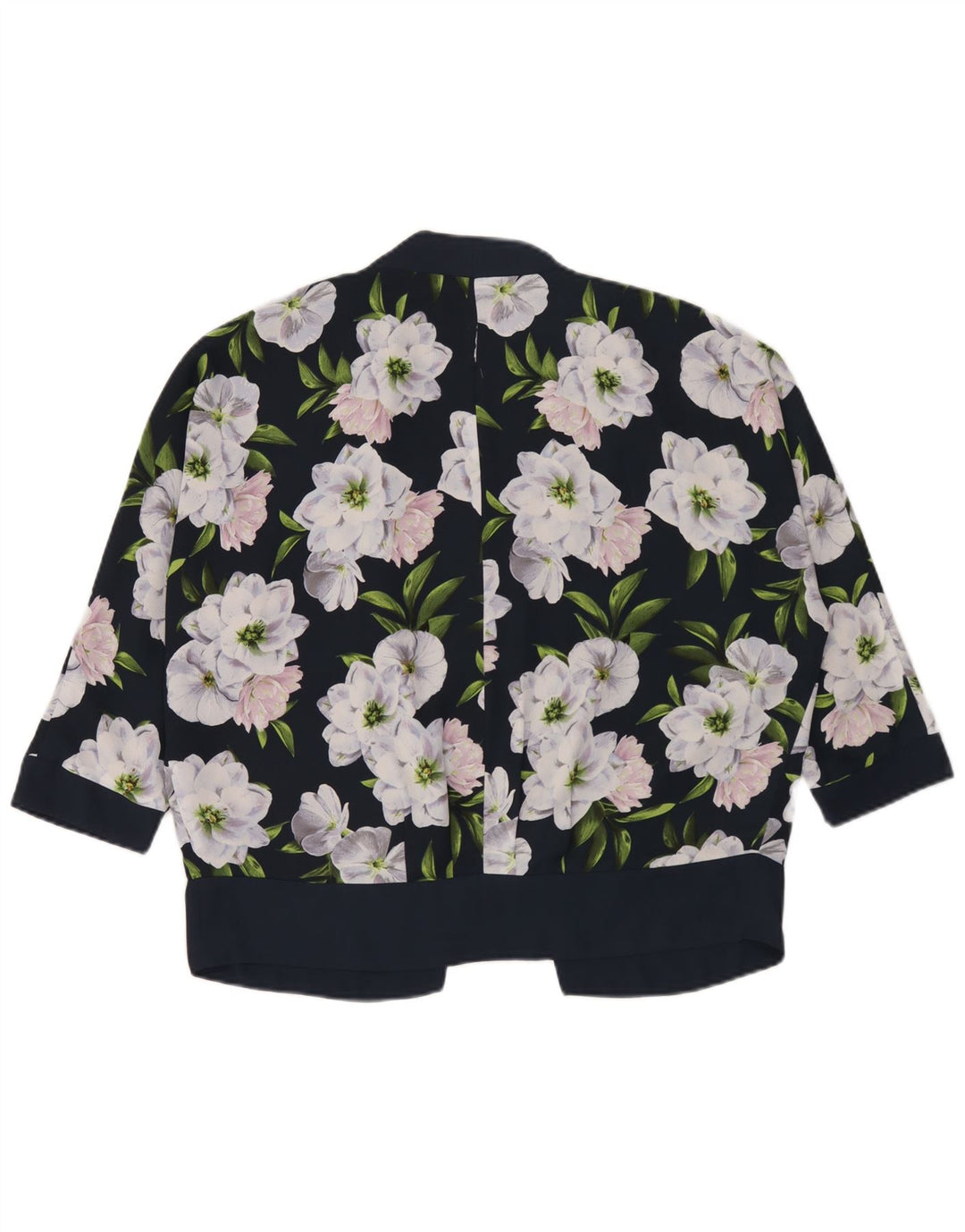Oasis Cárdigan Extragrande para Mujer UK 40 Medio Azul Marino Floral