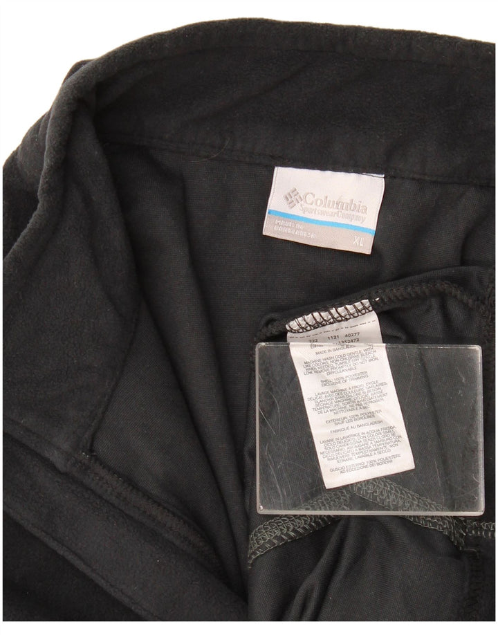 Columbia Jersey de forro polar con cremallera y cuello para hombre XL Poliéster negro