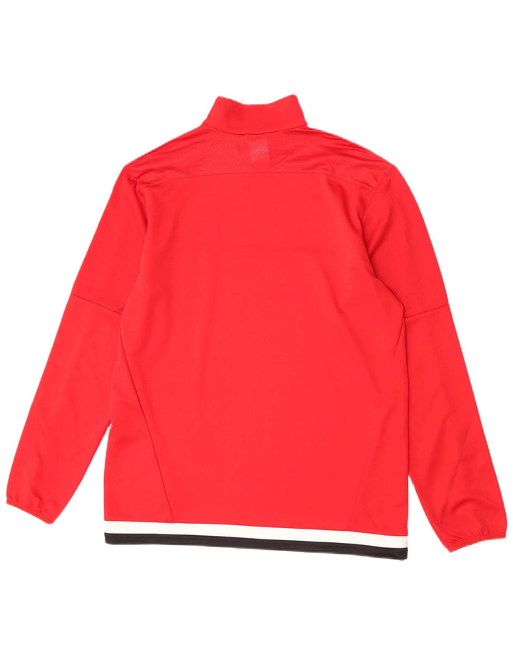 Adidas Hombre Climacool Zip Neck Jersey Chándal Top Grande Rojo Colorblock