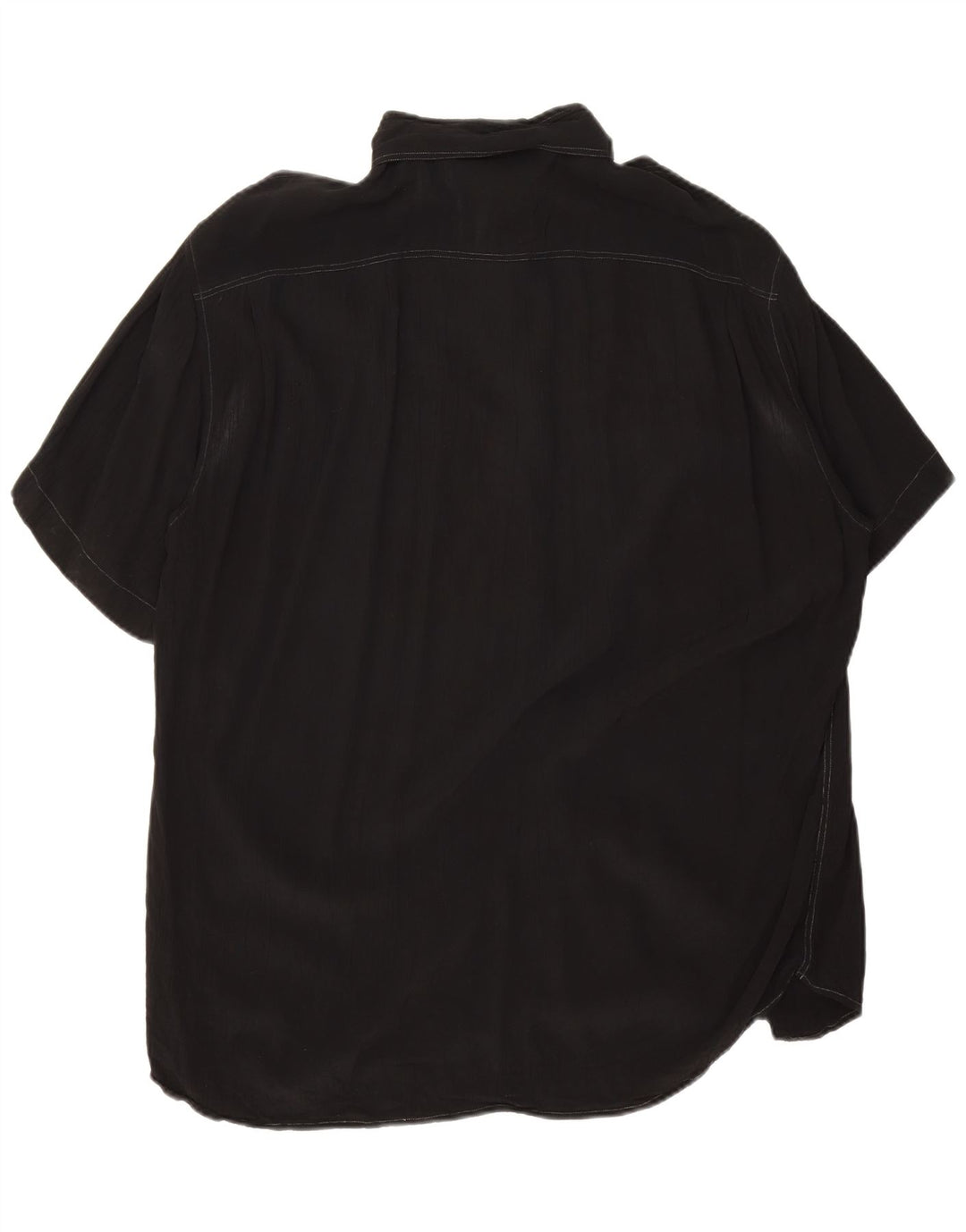 Cacharel Camisa alta de manga corta para hombre XL Negro