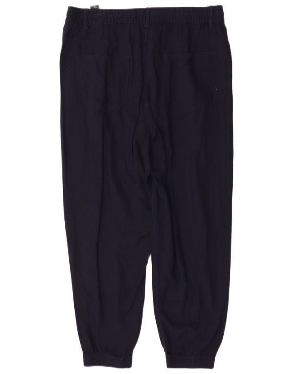 Marks & Spencer Pantalones casuales para mujer UK 40 Large W32 L27 Azul marino