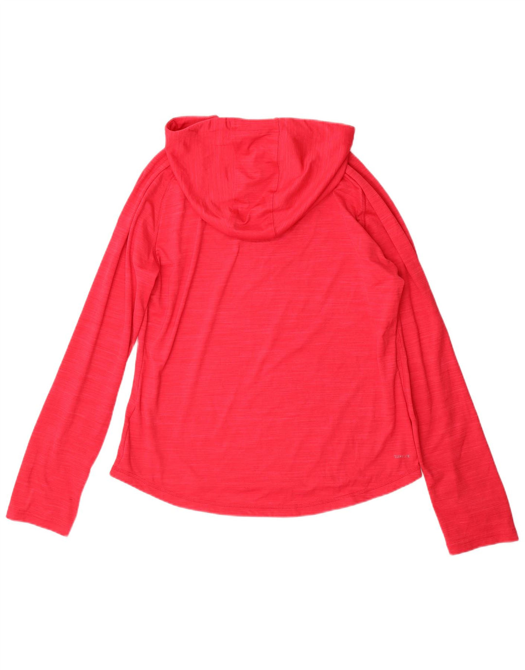 ADIDAS Camiseta con capucha Climalite para mujer, manga larga, Reino Unido 16/18, grande, color rojo moteado