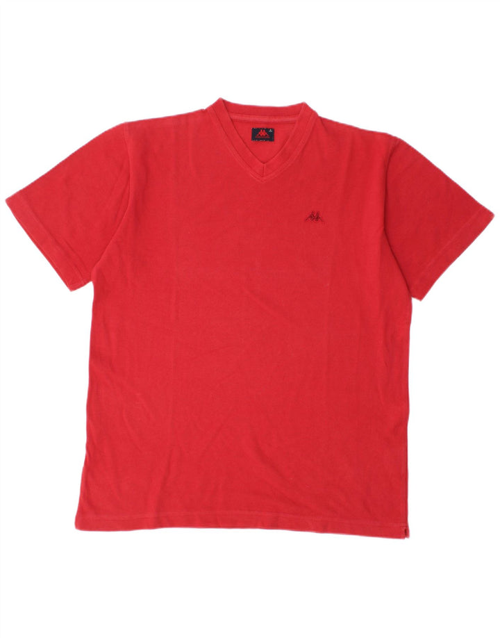 Kappa Hombre Camiseta Top Small Rojo Algodón