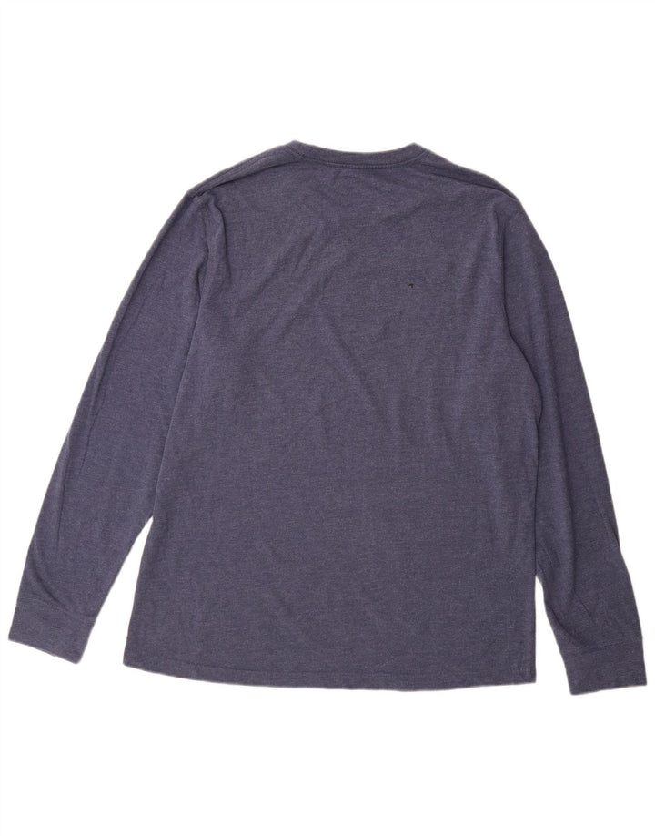 Eddie Bauer Camiseta para hombre de manga larga de algodón azul grande