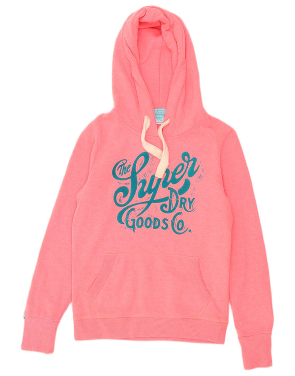 Superdry Jersey con capucha gráfica para mujer UK 6 XS Poliéster rosa