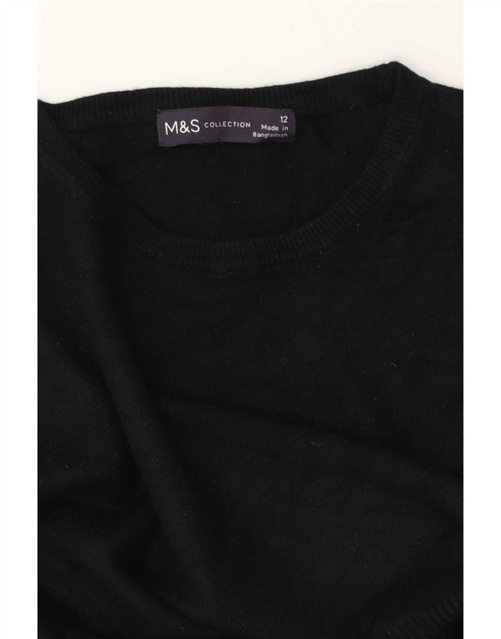 Marks & Spencer - Jersey de cuello redondo para mujer, talla 40, talla M, color negro