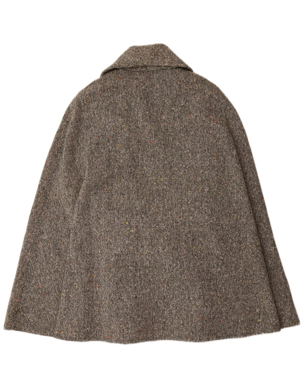 Vintage mujer capa abrigo IT 44 gris medio moteado