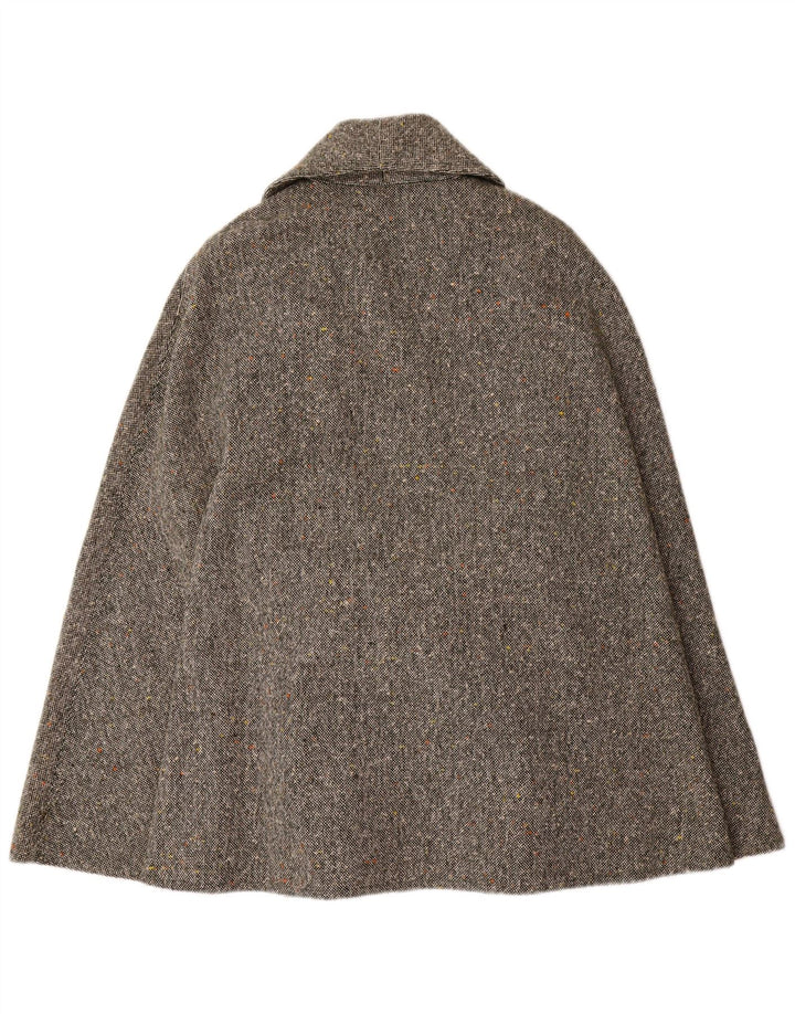 Vintage mujer capa abrigo IT 44 gris medio moteado