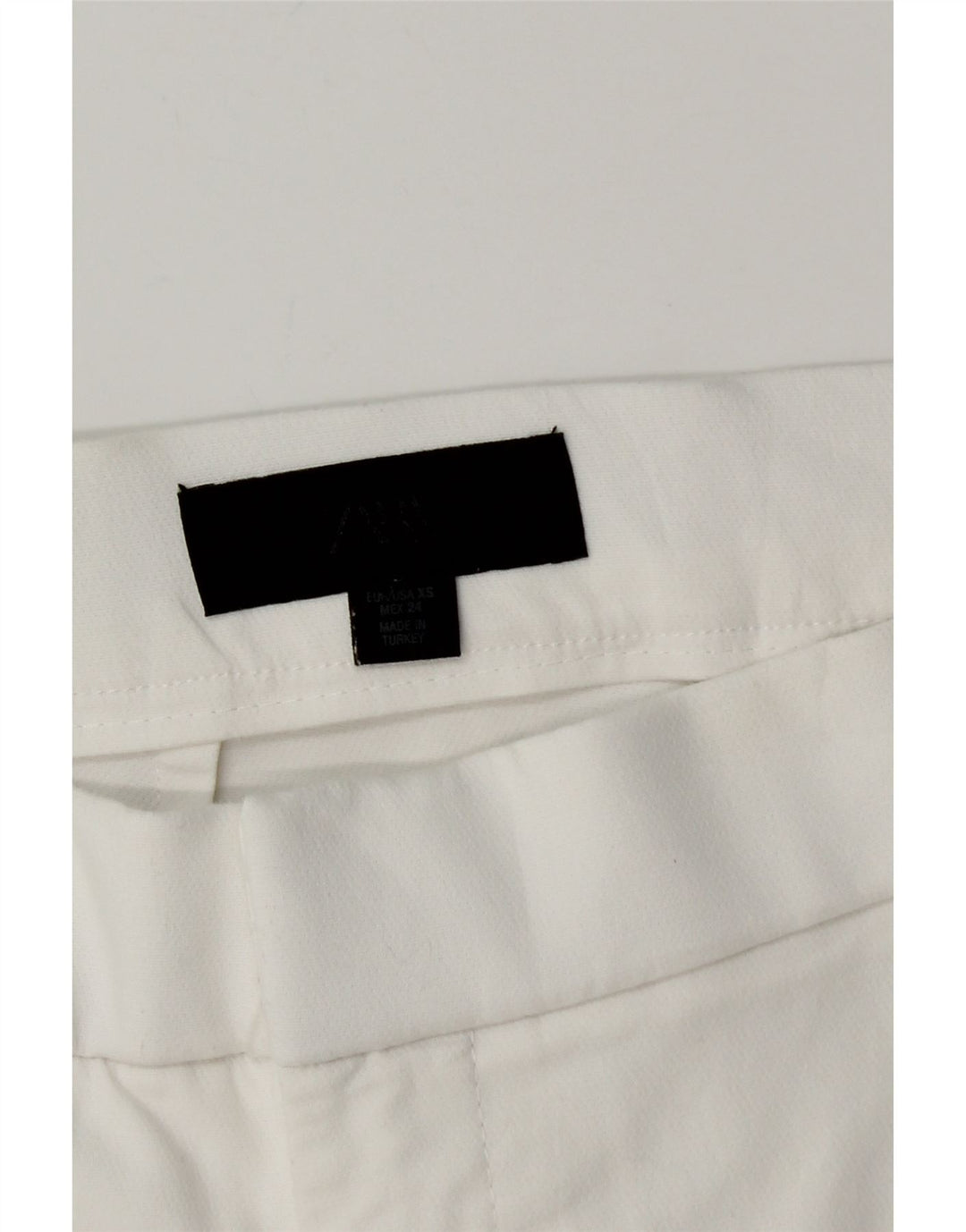 ZARA Mujer Pantalón Recto Cropped XS W26 L25 Blanco