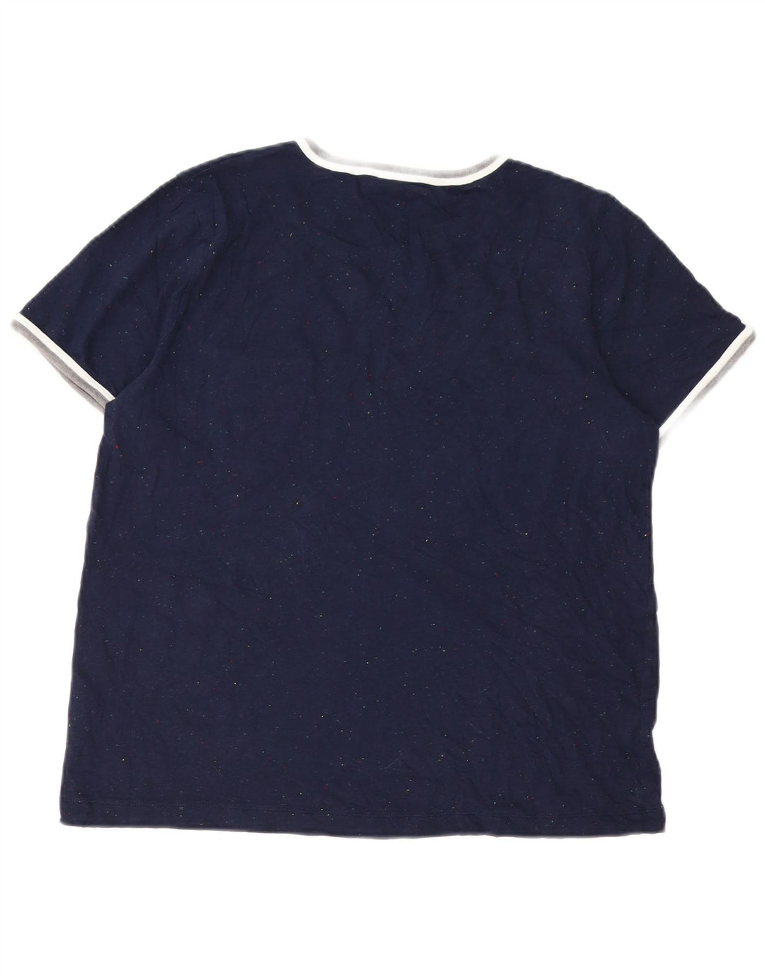 J. Crew Camiseta para mujer Top UK 40 Grande Algodón moteado azul marino