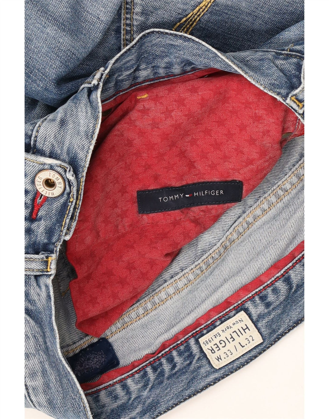 Tommy Hilfiger Vaqueros rectos para hombre W33 L32 Azul