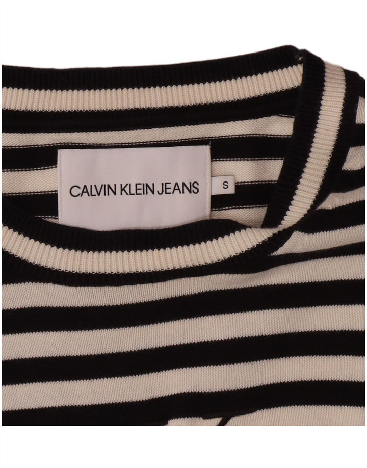 Calvin Klein suéter con cuello barco para mujer UK 10 Small Black Classic
