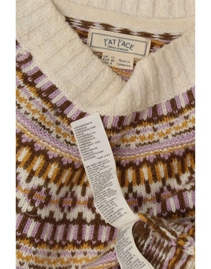 Fat Face - Jersey para mujer con cuello barco, talla 40, talla M, multicolor