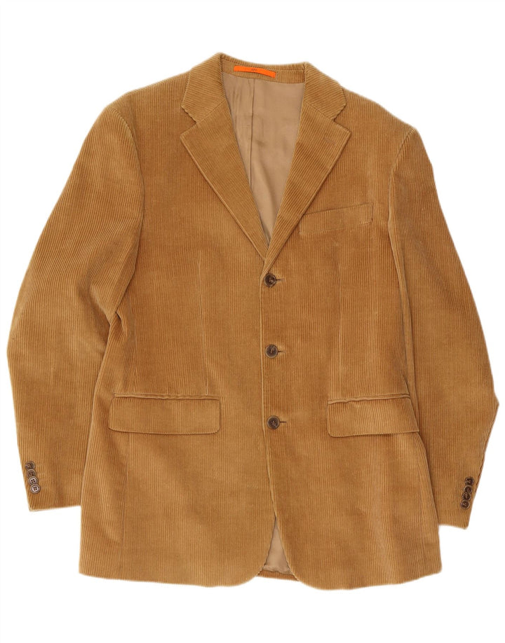 Springfield Chaqueta Blazer De Pana De 3 Botones Para Hombre IT 48 Algodón Beige Medio