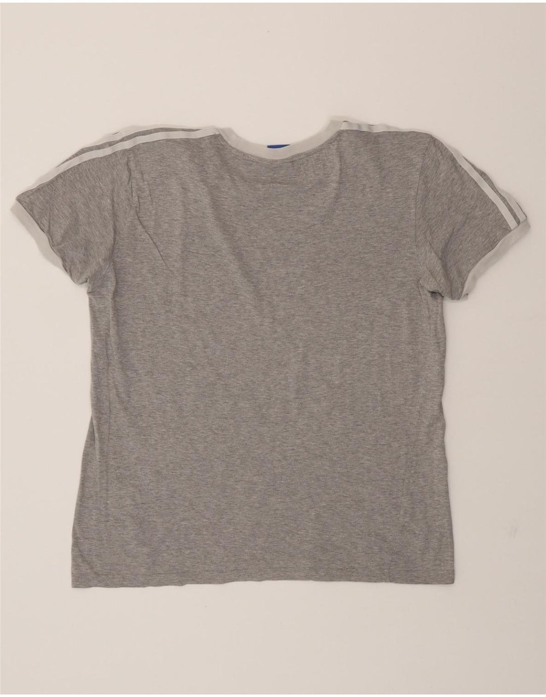 ADIDAS Womens Graphic T-Shirt Top UK 12 Medium Grey Vintage Adidas and Second-Hand Adidas from Messina Hembry 