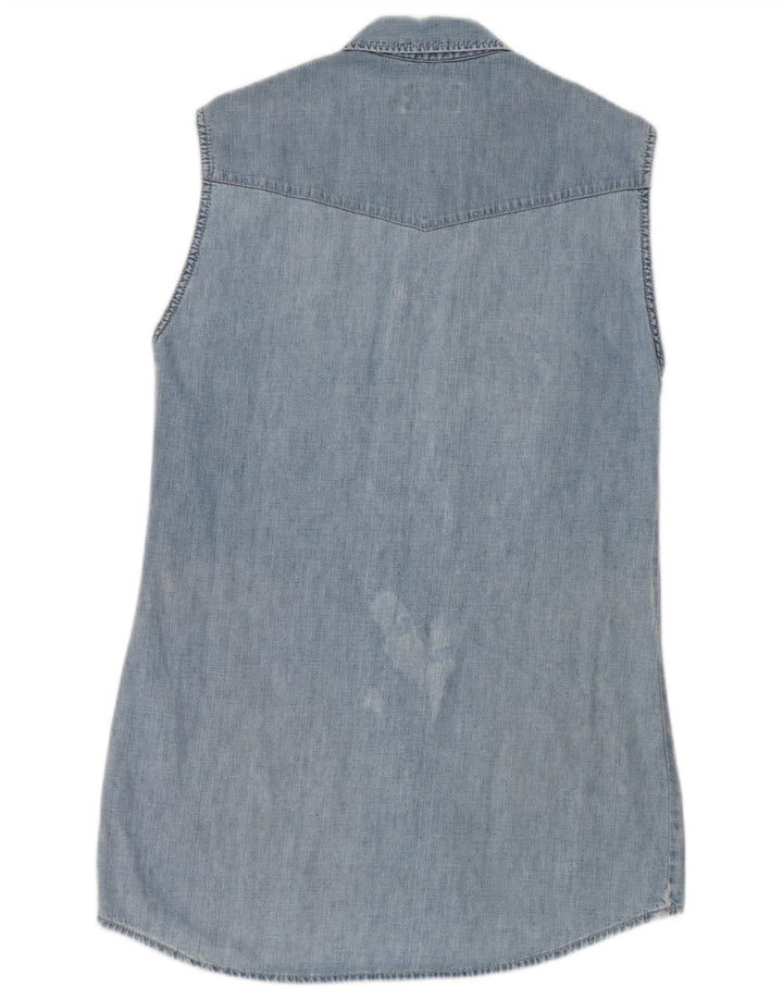 Mustang Vestido Vaquero Sin Mangas para Mujer UK 44 Azul Medio