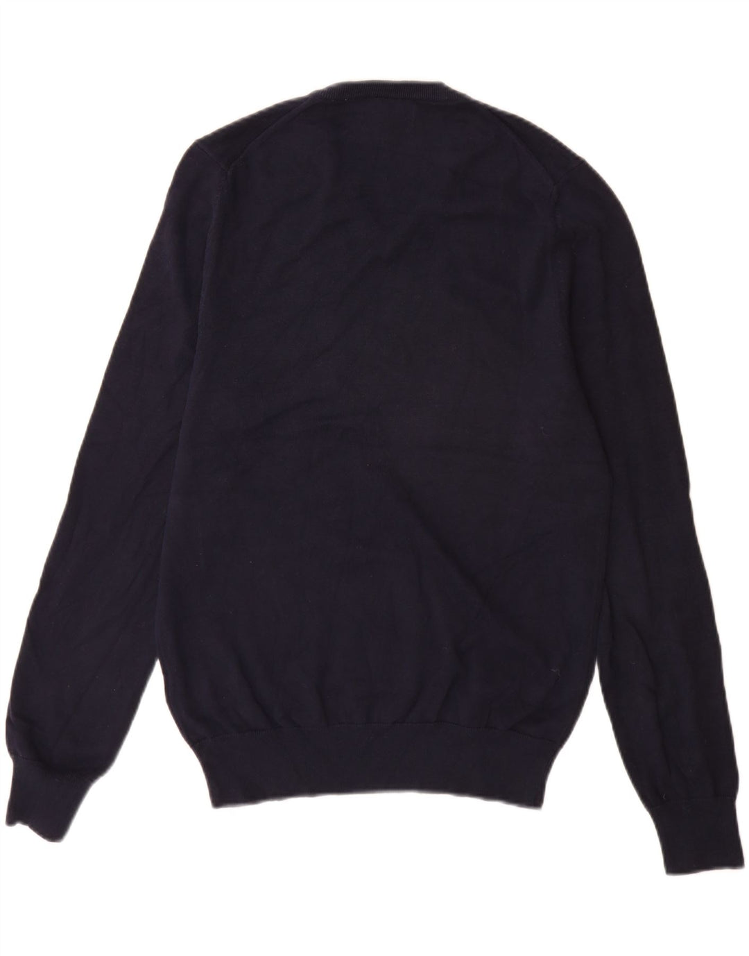 Marks & Spencer - Jersey con cuello en V para hombre, talla pequeña, algodón azul marino