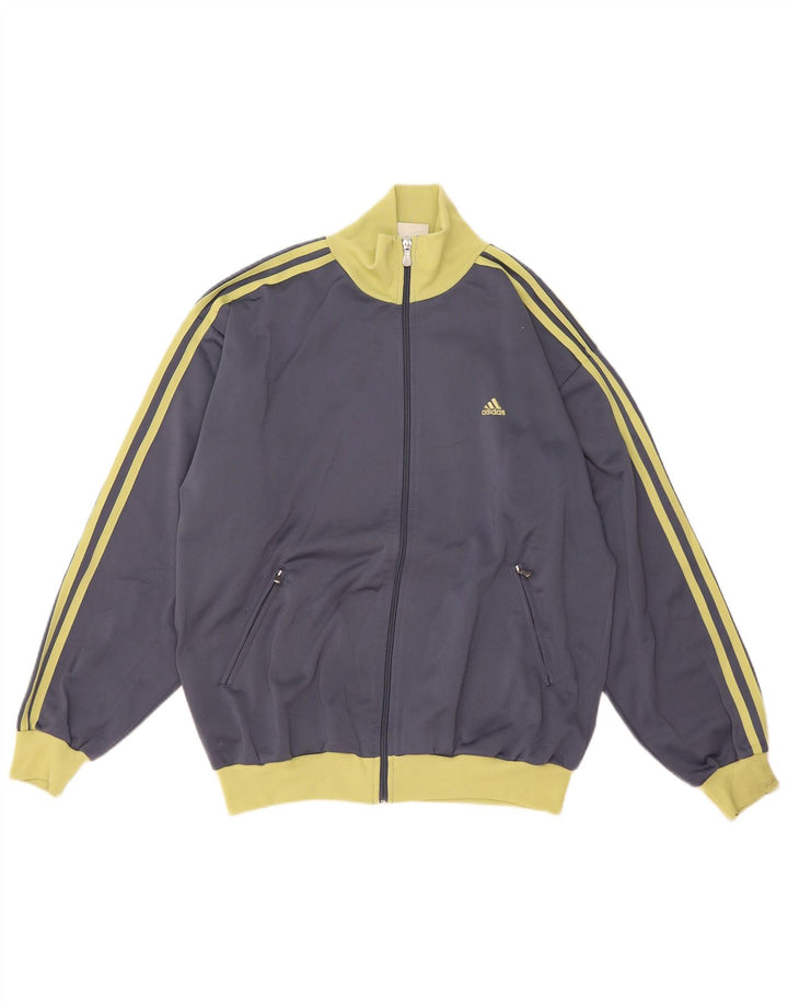 Adidas - Chaqueta de chándal para hombre, talla 38/40, color gris medio, poliéster