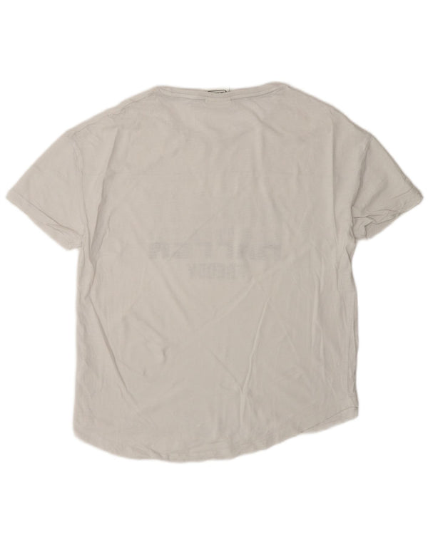 Freddy Camiseta con gráfico extragrande para mujer Top UK 10 Small White Cotton