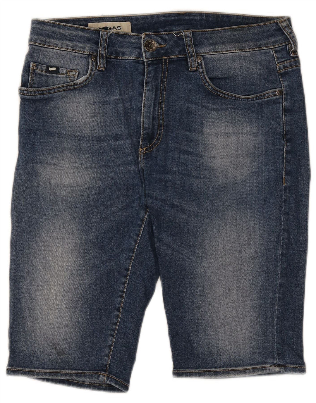 Shorts vaqueros para hombre Gas W33 Algodón azul medio