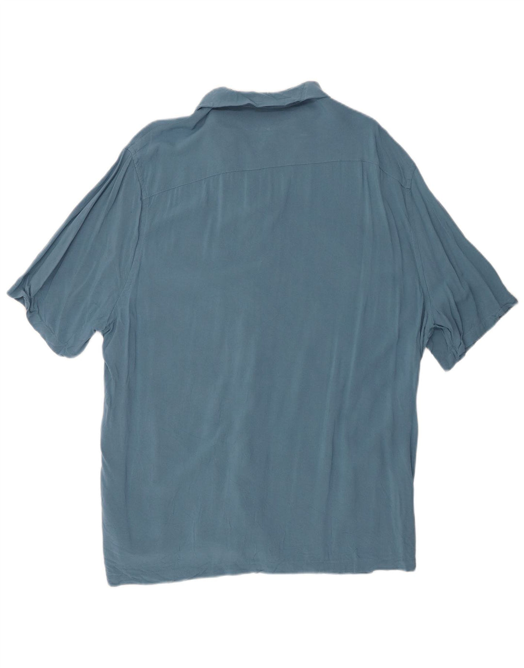 All Saints Camisa de ajuste relajado para hombre 2XL Viscosa azul
