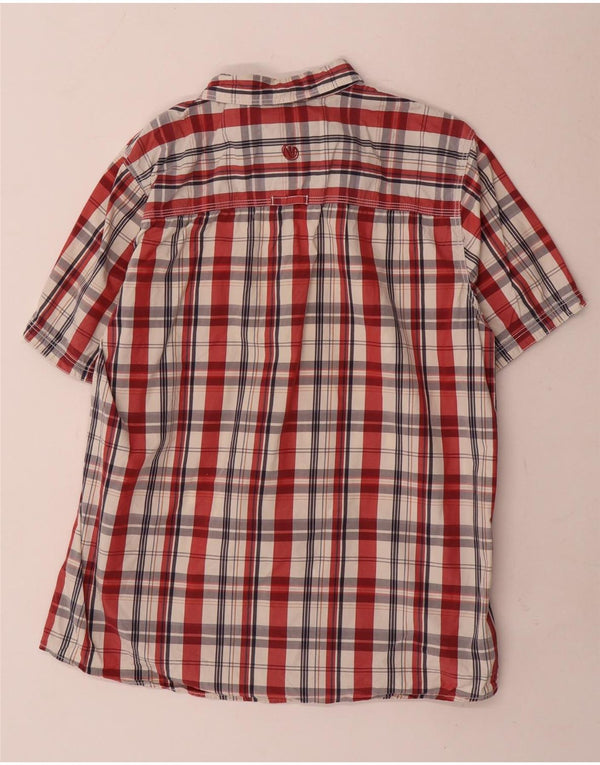 Camisa de manga corta para hombre Fat Face de algodón con cuadros rojos grandes