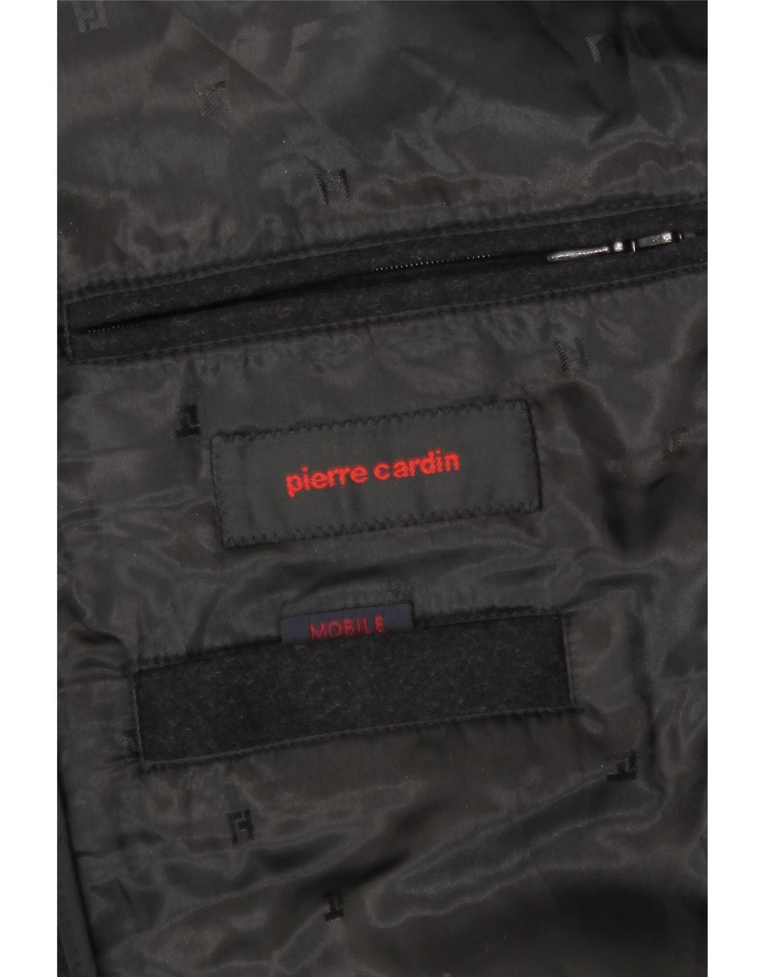Abrigo Pierre Cardin para hombre IT 50 grande de lana negra