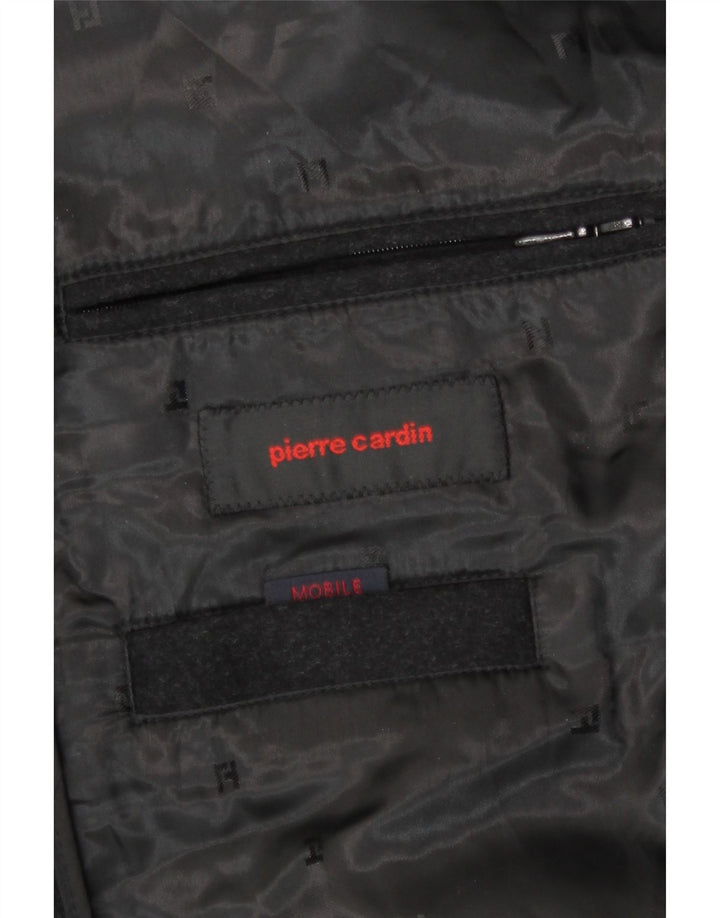 Abrigo Pierre Cardin para hombre IT 50 grande de lana negra
