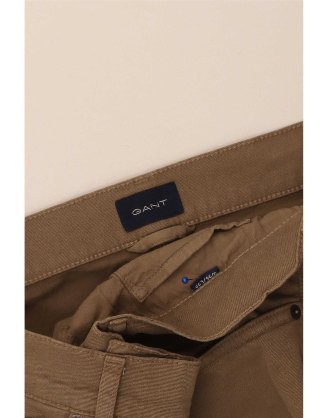 Gant Pantalones Rectos Casuales Para Hombre W36 L32 Beige