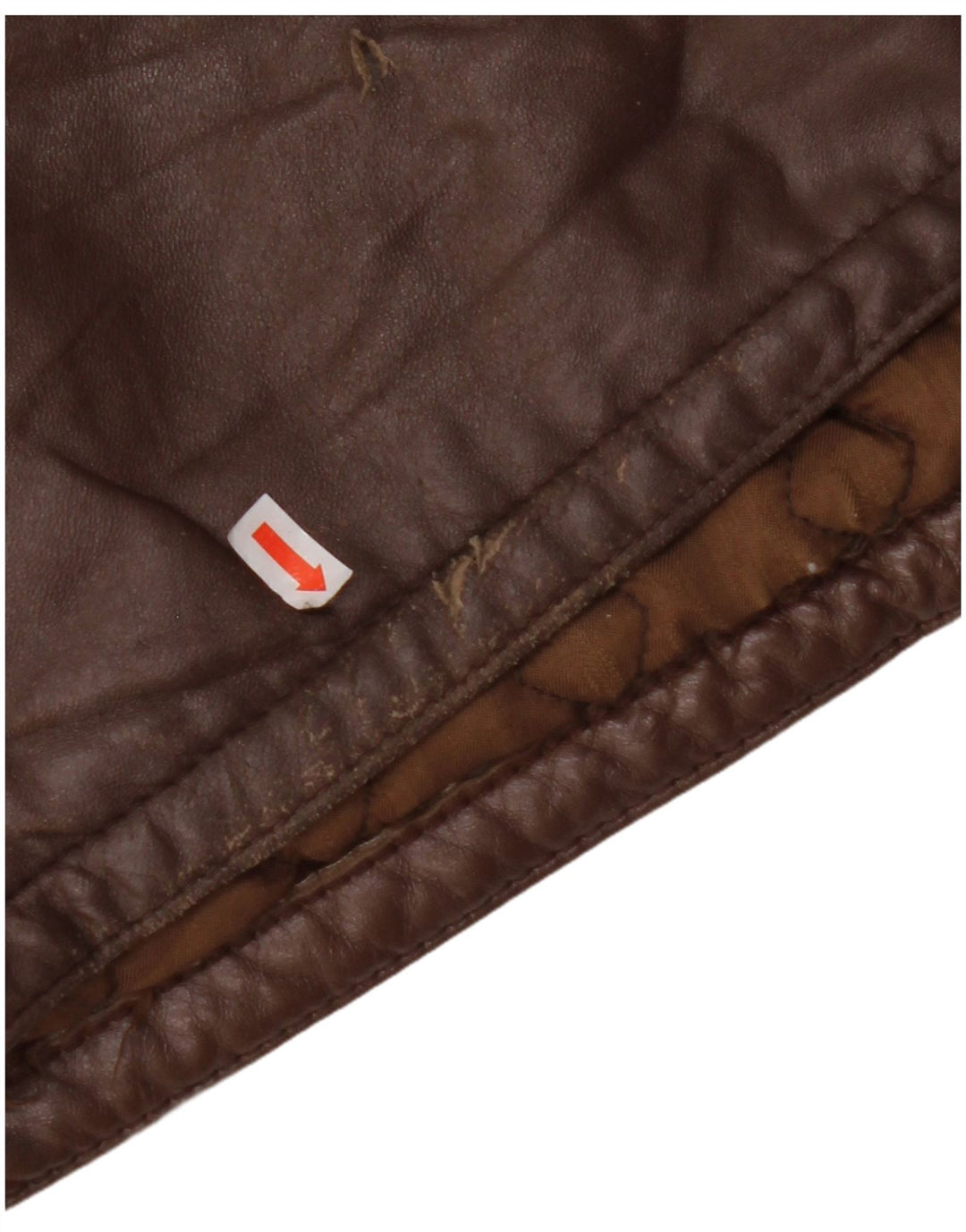 VINTAGE Chaqueta de cuero para hombre IT 56 3XL Marrón