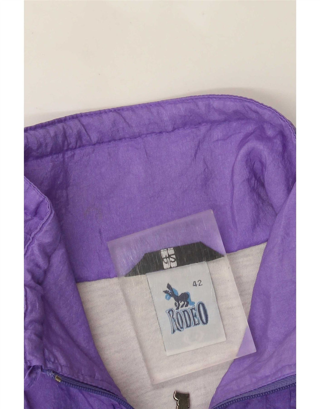 Rodeo Chaqueta impermeable extragrande para mujer EU 42 Large Nylon morado