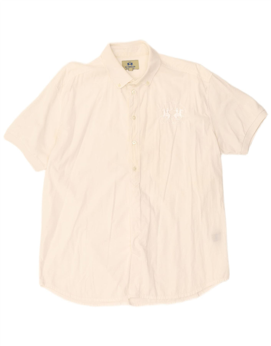 LA MARTINA Camisa tipo jersey de manga corta Buenos Aires para hombre XL Blanco