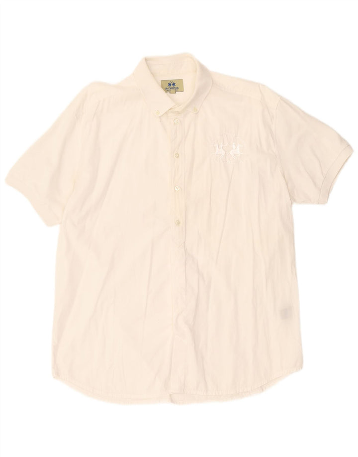 LA MARTINA Camisa tipo jersey de manga corta Buenos Aires para hombre XL Blanco