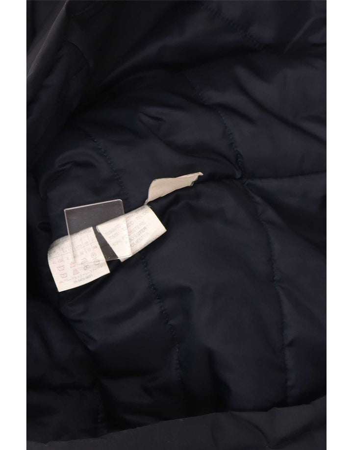 Marella Chaqueta cortavientos con capucha para mujer UK 40 Mediana Azul marino Poliéster