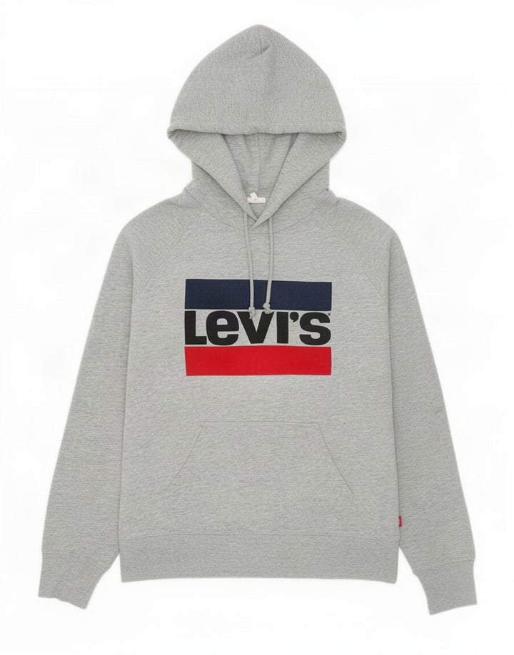 Levi's Hombre Sudadera Con Capucha Gráfica Jersey Pequeño De Algodón Gris
