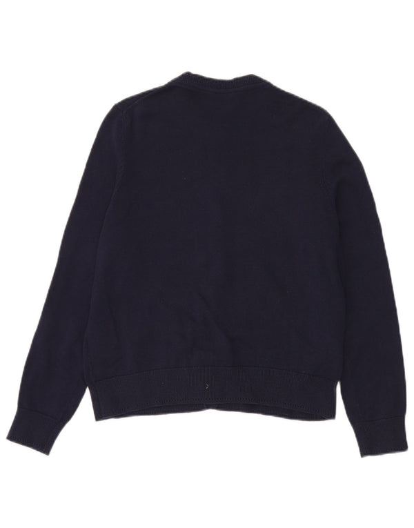 Crew Clothing Suéter tipo cárdigan para mujer UK 6 XS Algodón azul marino