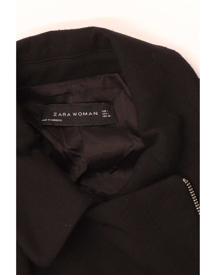 Zara Mujer Abrigo Reino Unido 44 Grande Negro