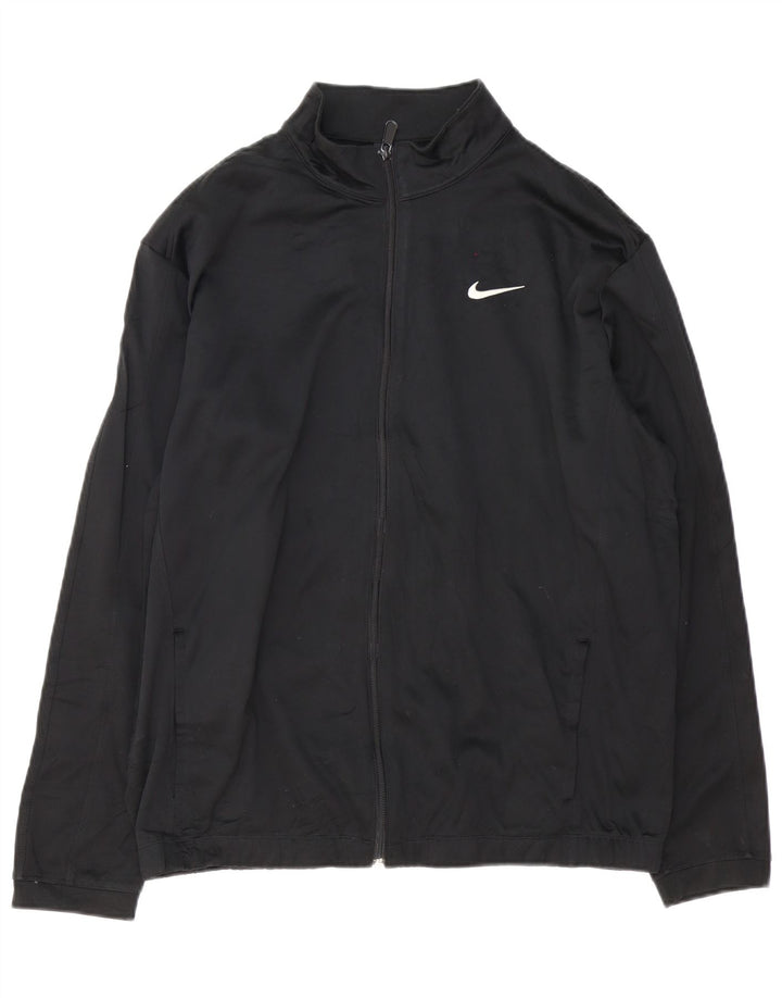 NIKE Hombre Therma-Fit Chándal Top Chaqueta Grande Poliéster Negro