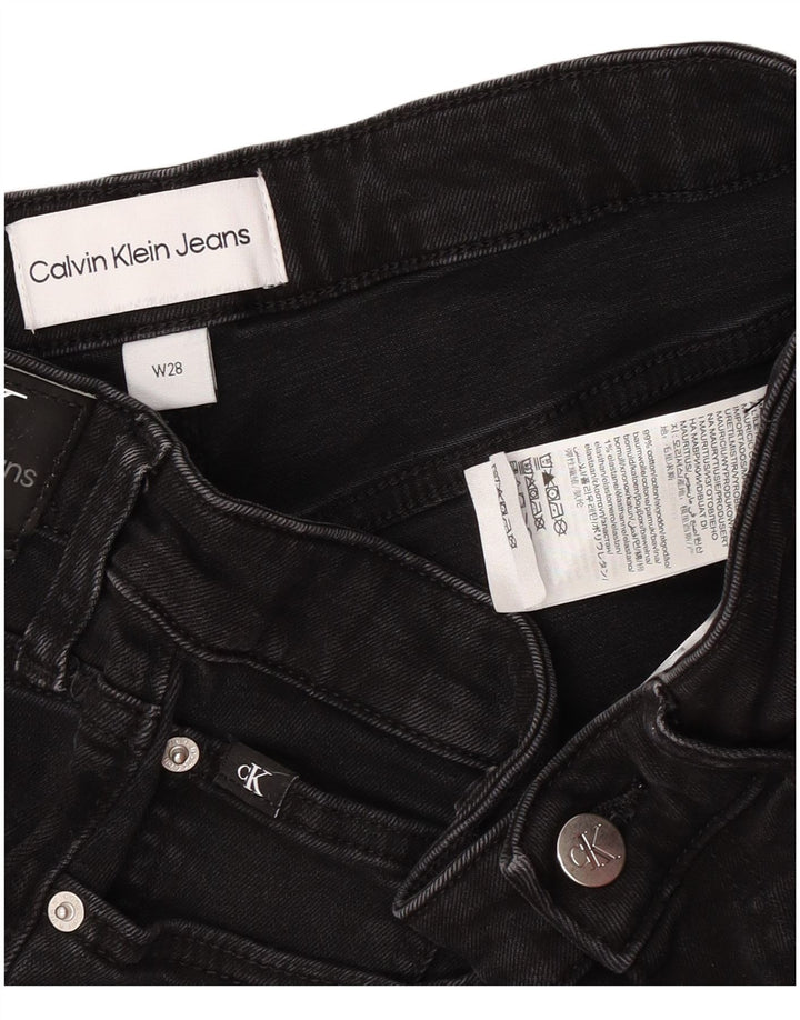 Pantalones cortos de mezclilla Calvin Klein para mujer W28 Algodón negro mediano