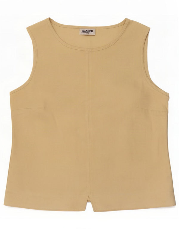 Top sin mangas Glaser para mujer UK 44 Poliéster beige medio