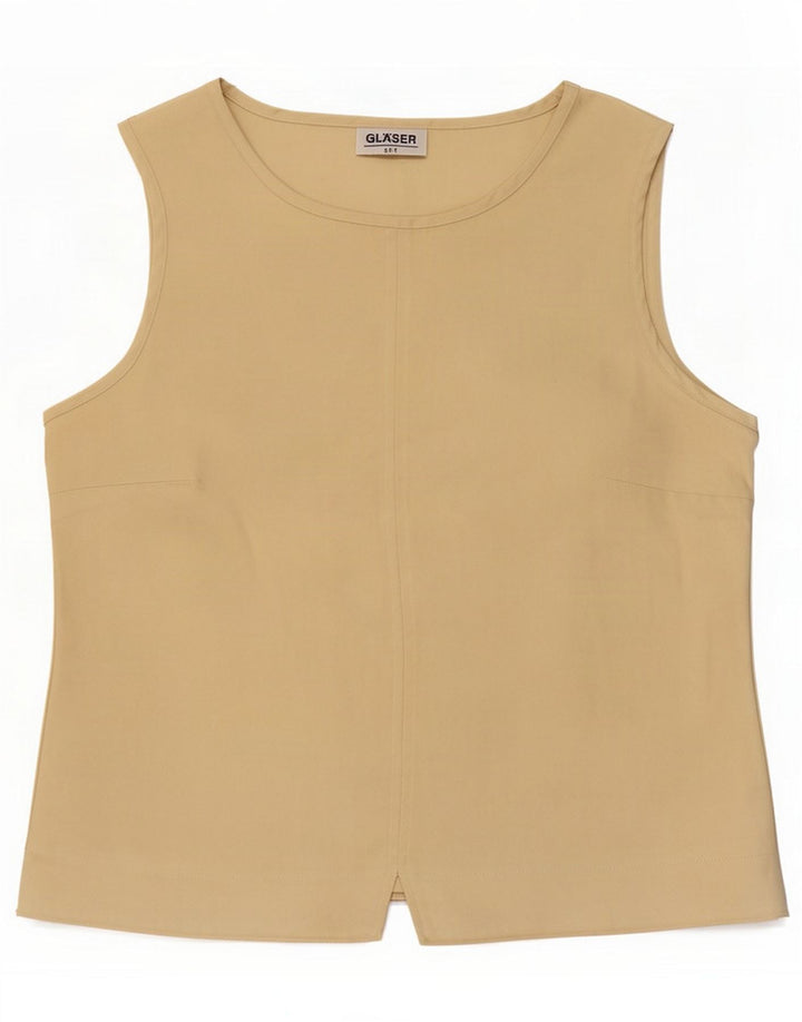 Top sin mangas Glaser para mujer UK 44 Poliéster beige medio