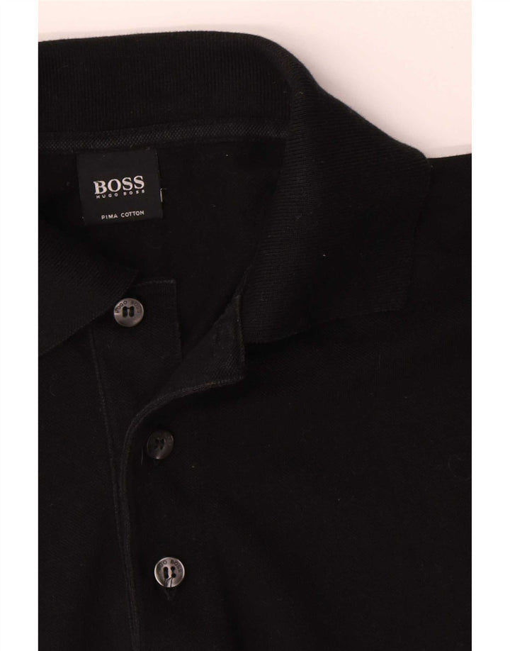 Polo Hugo Boss Hombre Algodón Negro Medio
