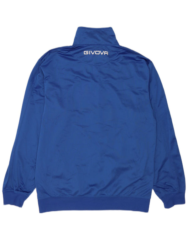 Givova Mens Graphic Chándal Top Chaqueta 5XL Azul Colorblock Poliéster