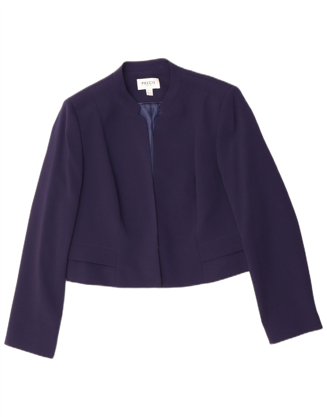 PRECIS Chaqueta tipo blazer abierta para mujer UK 40 Mediana Azul marino Poliéster