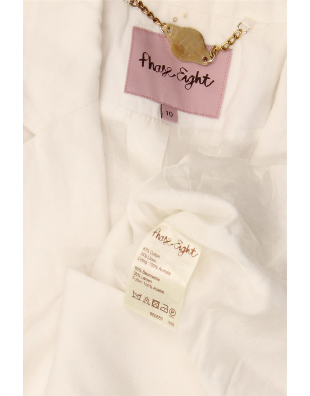 PHASE EIGHT Chaqueta Bolero de manga 3/4 para mujer con 1 botón UK 10 Small White