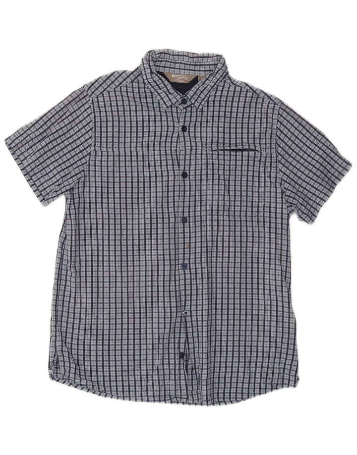 Camisa de manga corta para hombre de Mountain Warehouse con cuadros azules grandes