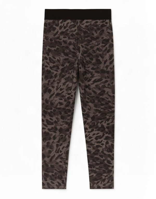 Adidas Leggings cortos para mujer Reino Unido 8/10 Pequeño gris estampado animal